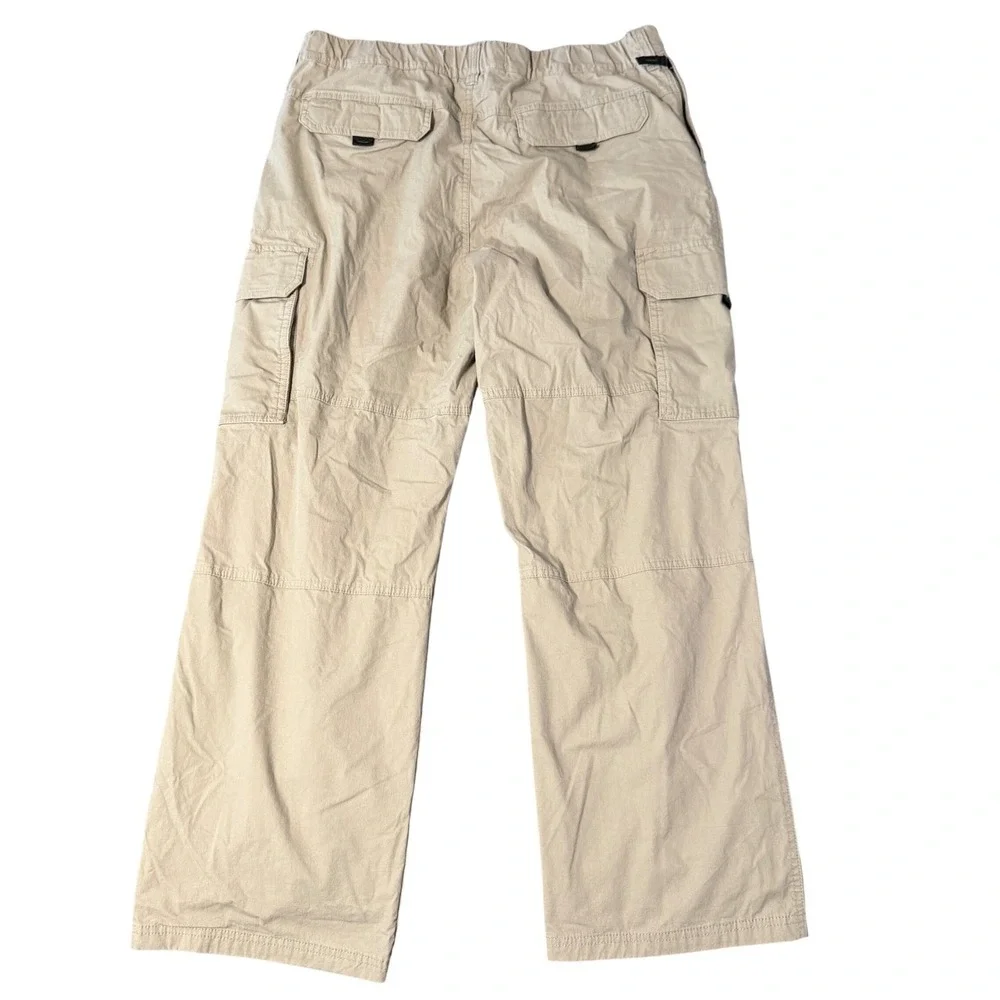 BC Clothing Cargo Hiking Pants Mens XLx30 Tan Lined Outdoor Utility Straight Leg